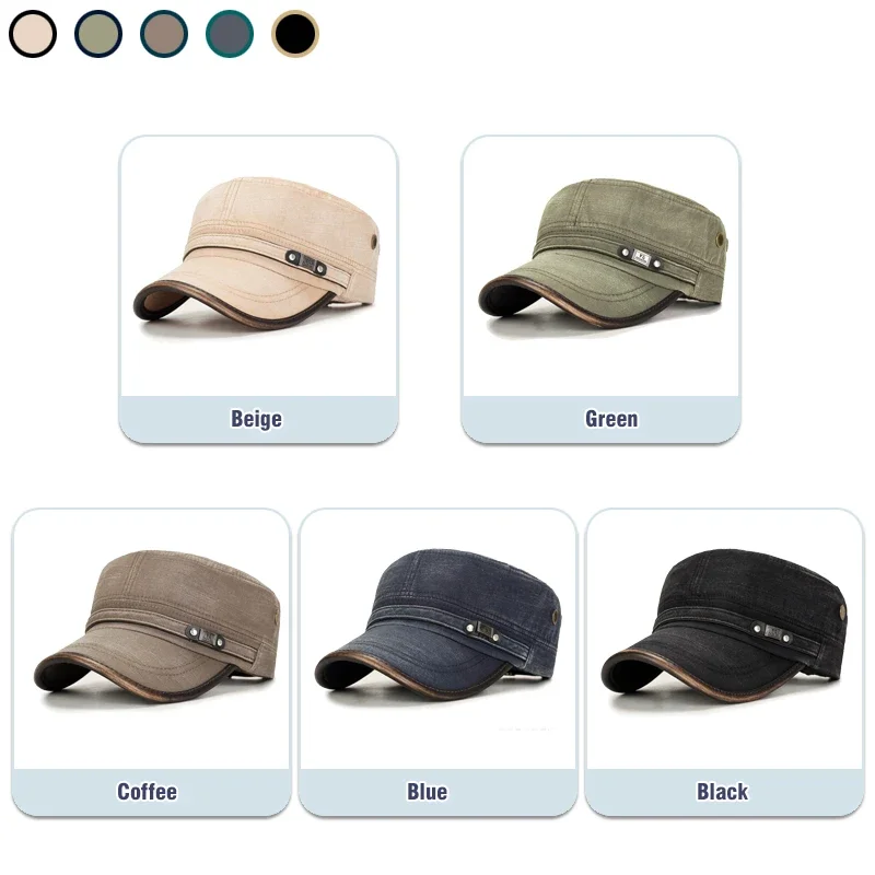 レザーつばウォッシュ加工コットン調節可能なミリタリースクール - Dad Hat Cotton のレビューと価格