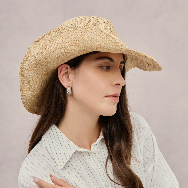 プレミアムラフィア麦わら帽子 高級手作り ウェスタンカウボー - Cowboy Hat Straw のレビューと価格