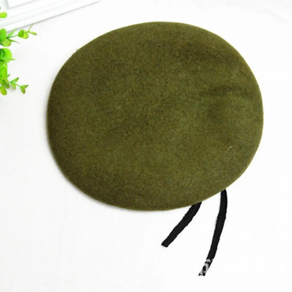 ユニセックスウールベレー帽,フレンチスタイル,兵士の帽子,ユ - Beret French Wool のレビューと価格